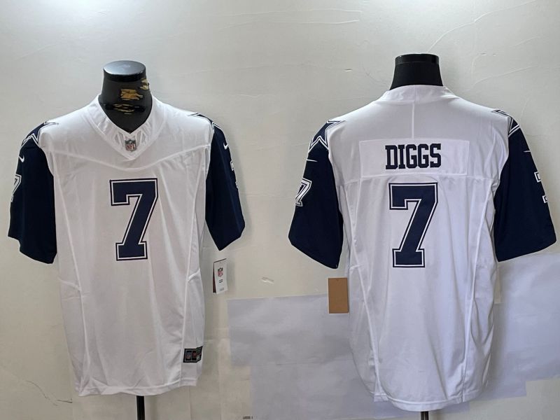 Men Dallas Cowboys #7 Diggs White 2024 Nike Limited NFL Jersey style 6->dallas cowboys->NFL Jersey